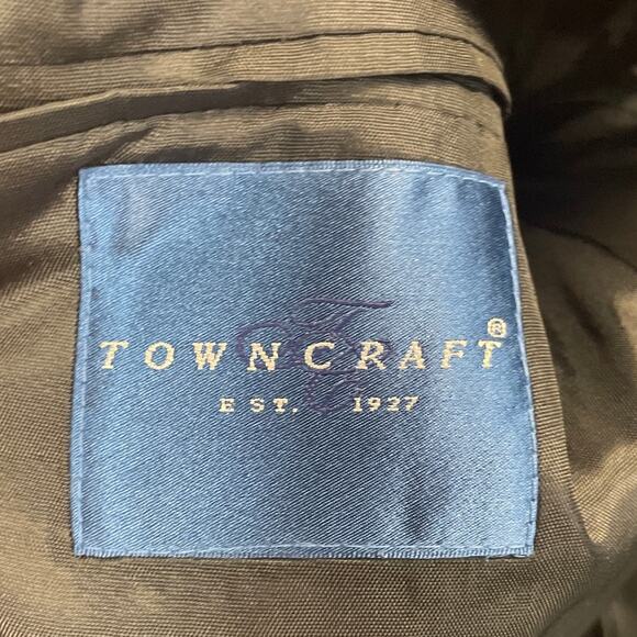 Towncraft Mens 44 Regular Wool Blend 2-Button Suit Jacket w Matching Pants - Picture 6 of 10